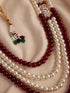Men's Cream And Maroon - Mala